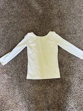 Abercrombie & Fitch White Long-Sleeve Girls' Tee